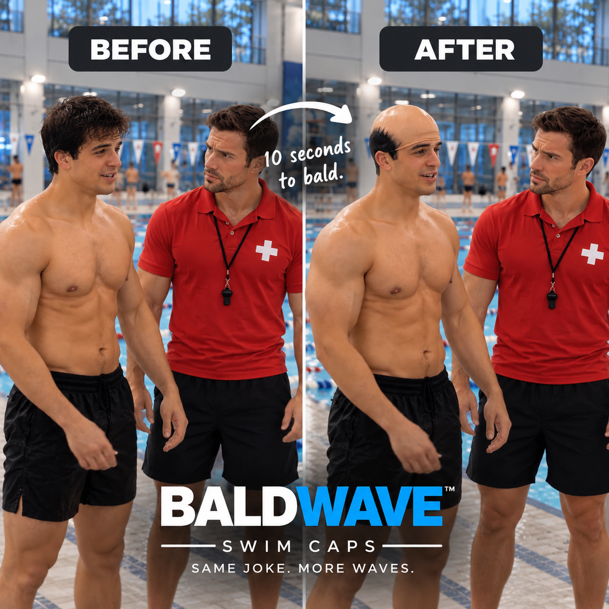 BALDWAVE™ SWIM CAP