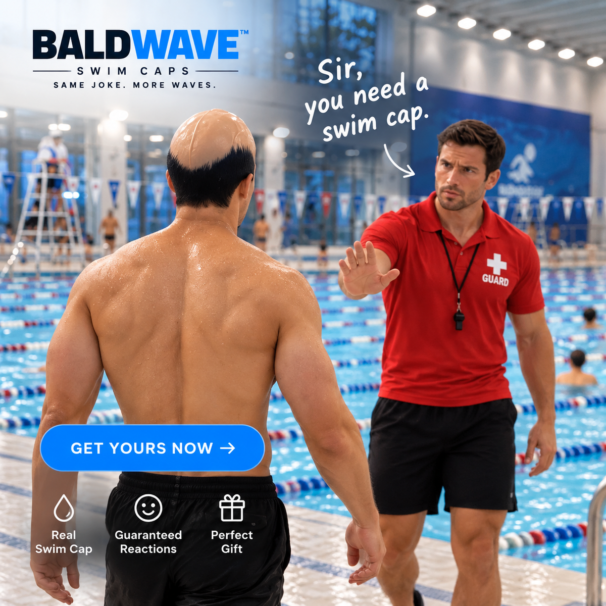BALDWAVE™ SWIM CAP